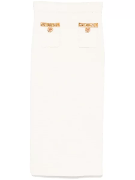 Fustă midi Self-portrait tricotate până la genunchi