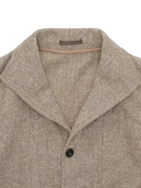 Geacă Fortela de lână cu model herringbone