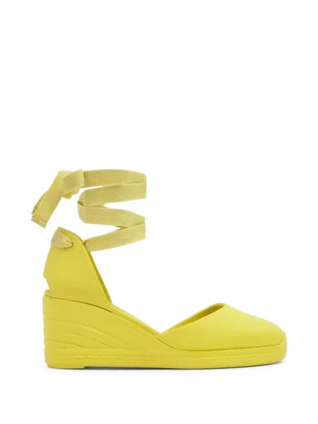 Espadrile Castaner cu legături galben