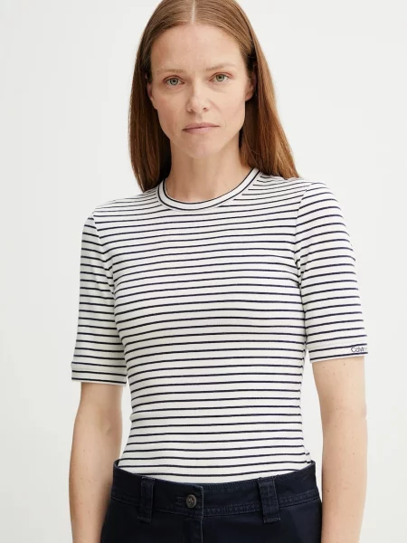 Tričko Calvin Klein béžová