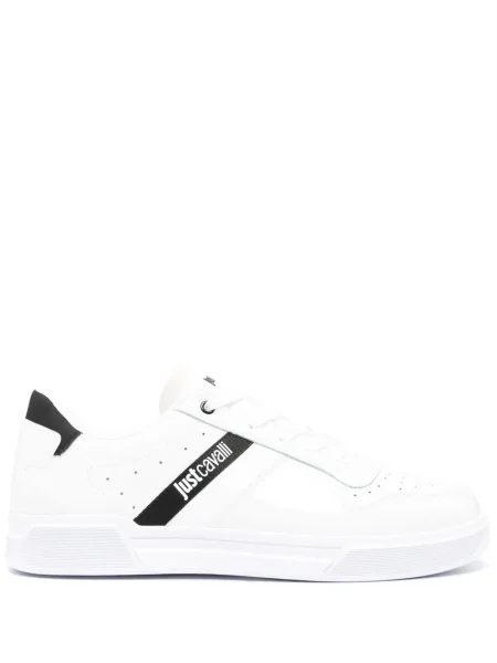 Sneakerși Just Cavalli cu imagine alb