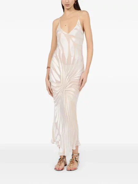 Rochie maxi Roberto Cavalli alb
