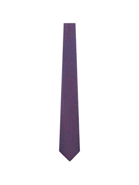 Cravată Corneliani cu imagine cu imprimeu geometric albastru