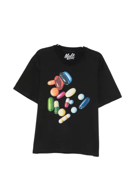 Grafic tricou Melt cu imagine negru