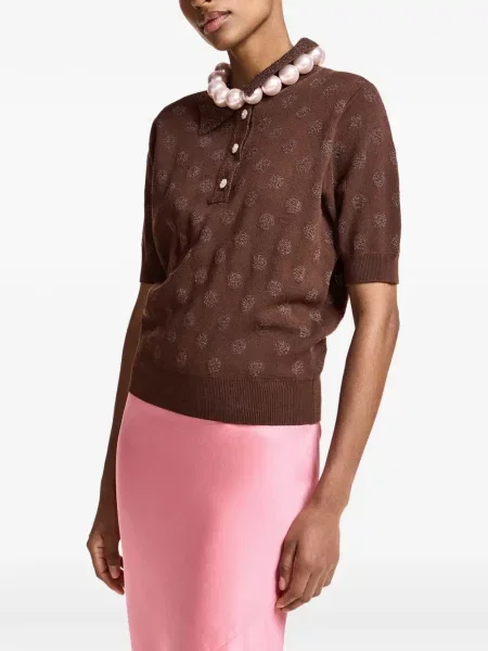 Stras top Essentiel Antwerp cu buline maro