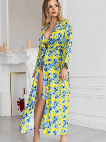 Длинный женский халат