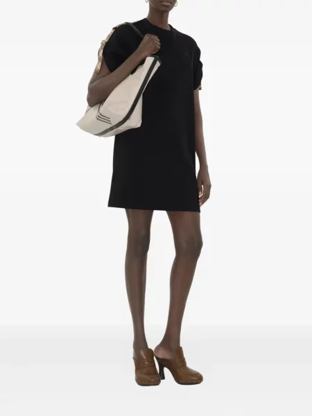 Rochie tip cămașă Burberry de costum negru