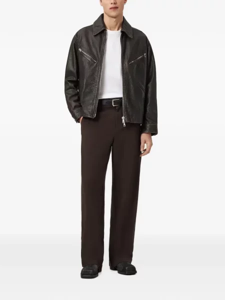 Geanta de piele Allsaints negru