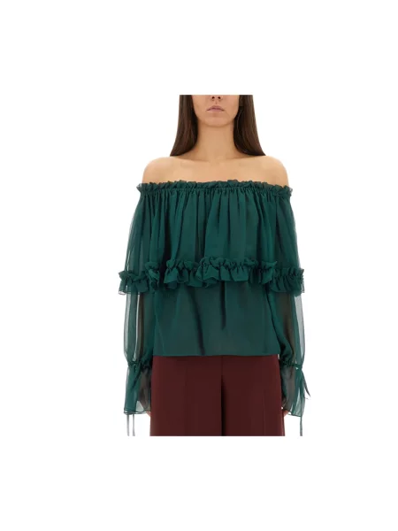Bluzka Saint Laurent zielona