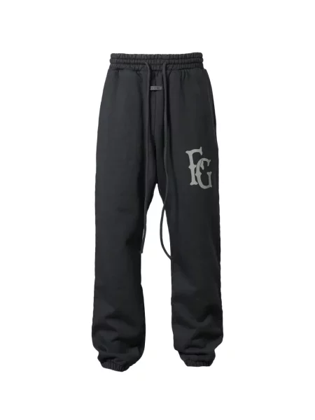 Pantaloni Fear Of God cu imagine alergare negru