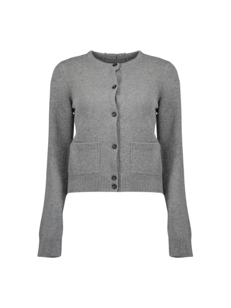 Kardigan Mm6 Maison Margiela wełniany szary