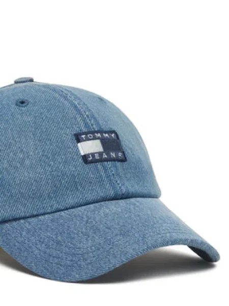 Baseball sapka Tommy Jeans Tjm Heritage Over Dyed Denim Cap kék