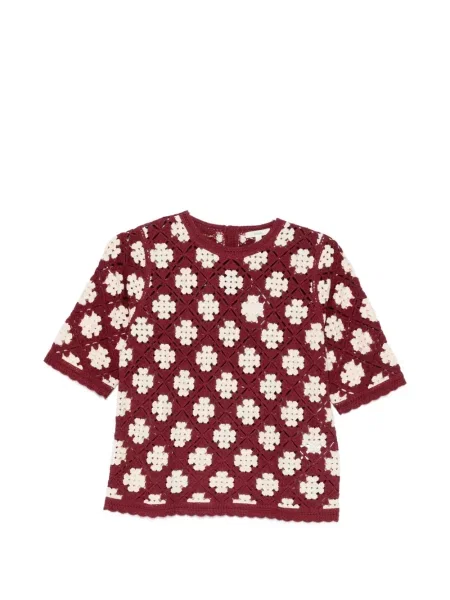 Koszulka Yerse w kwiatki czerwona