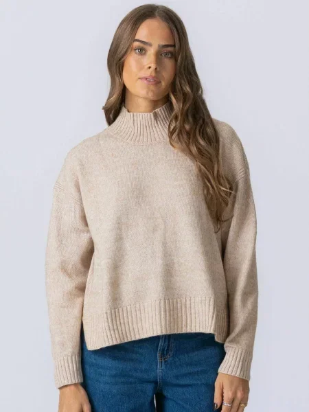 TEESHOPPEN Pulover Emma Knit bej