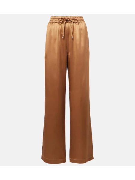 Pantaloni Dolce&gabbana din satin maro
