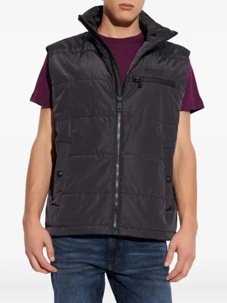 Pikowana kamizelka jeansowa Versace Jeans Couture czarna