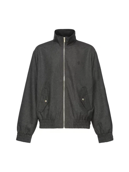 Drôle de Monsieur kurtka wełniana La Trackjacket Flanelle przejściowa szary