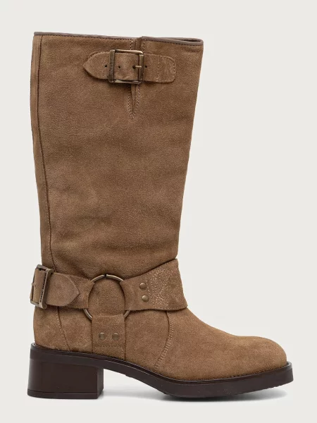 Steve Madden čižmy dámske semišové Bonetta hnedá