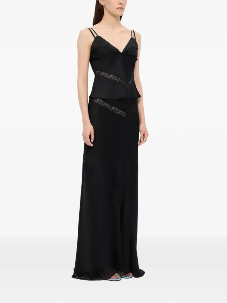 Maxi fusta maxi Msgm din dantelă negru