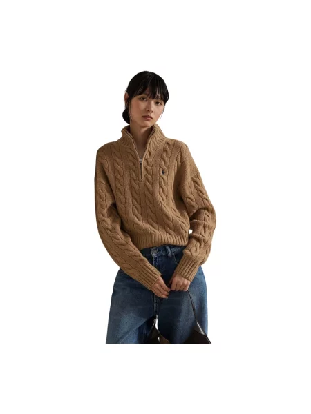 Dzianinowy sweter Polo Ralph Lauren beżowy