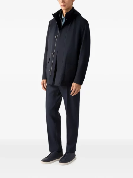 Pantaloni Zegna de lână albastru