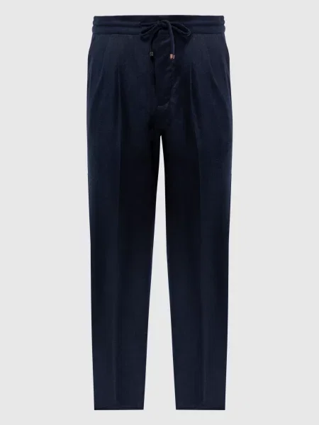 Шерстяные брюки Brunello Cucinelli синие