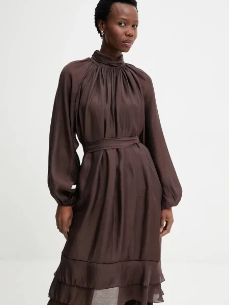 Платье мини Answear.lab клеш коричневое