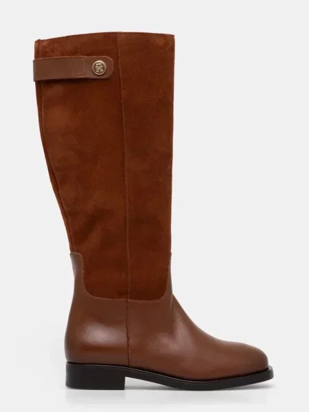 Oficerki Tommy Hilfiger brązowe