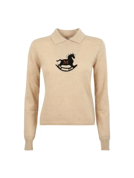 Koszulka Max Mara wełniana beżowa