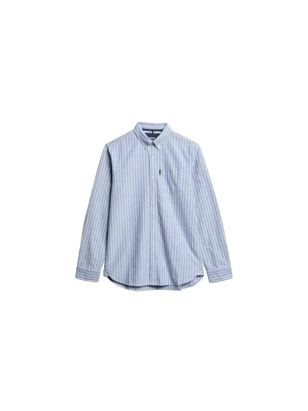 Oxford Superdry din țesătură twill albastru