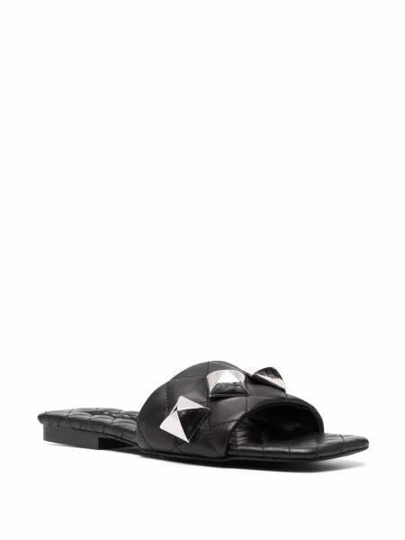 Sandale Philipp Plein fără toc cu tepi negru