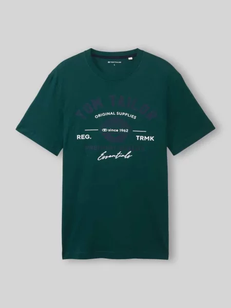 T-shirt o kroju regular fit z czystej bawełny Tom Tailor