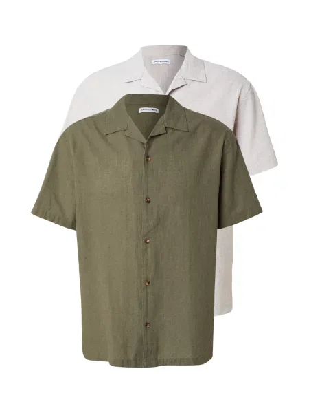JACK & JONES Cămașă JJESUMMER kitt / oliv alb