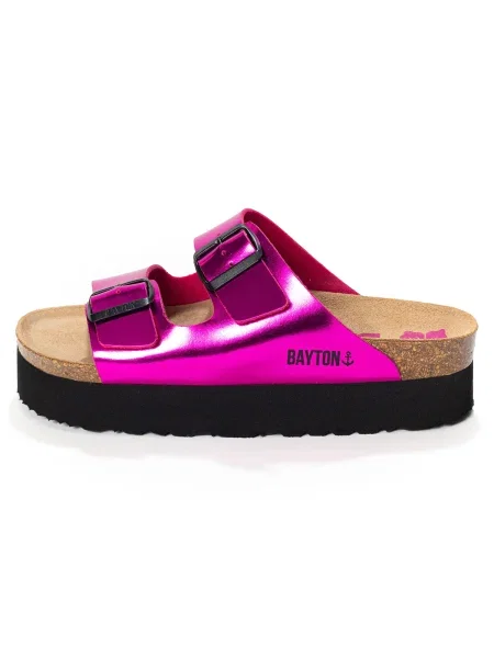 Bayton Saboți JAPET maro deschis / fucsia negru