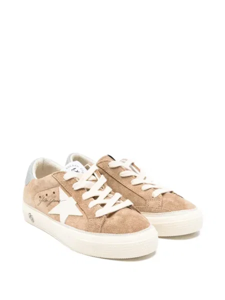 Sneakersy dziecięce Golden Goose Hi Star brązowe