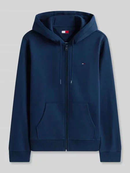 Bluza rozpinana o kroju regular fit z mieszanki bawełny Tommy Jeans granatowa