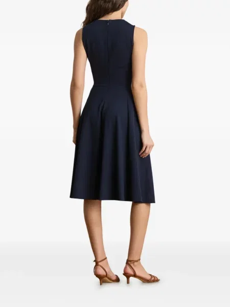 Ujjatlan midi ruha Lauren Ralph Lauren kék