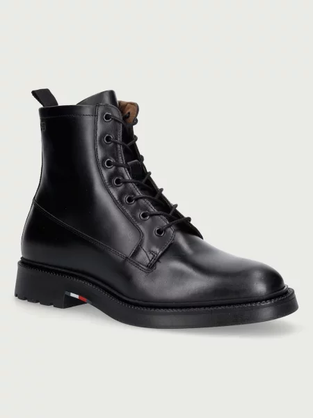 Botine Tommy Hilfiger din piele casual negru
