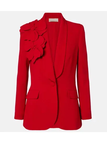 Marynarka Elie Saab w kwiatki czerwona