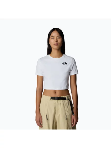 Koszulka The North Face Crop Polar Logo Czarny L biały
