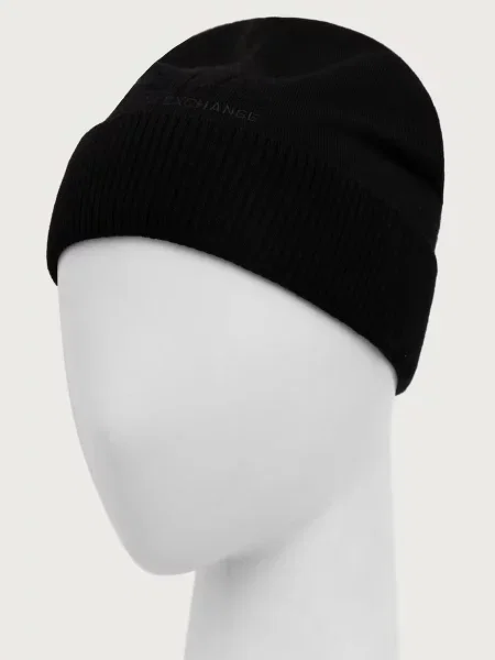 Armani Exchange căciulă de damă din lână negru