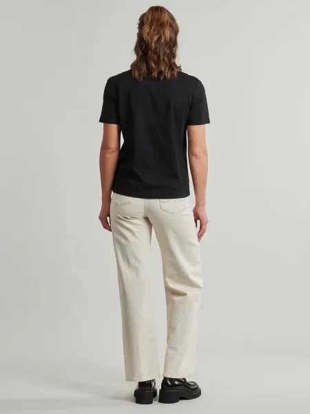 Klasična majica Calvin Klein Jeans s autogramom crna