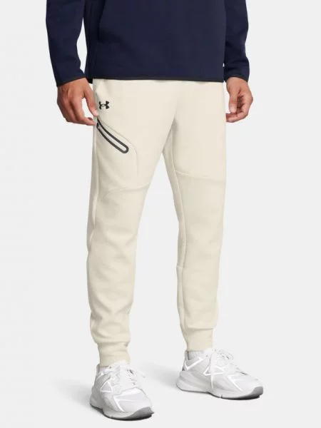 Панталони Under Armour Unstoppable Fleece Jogger EU Summit White/ Black XL бяло