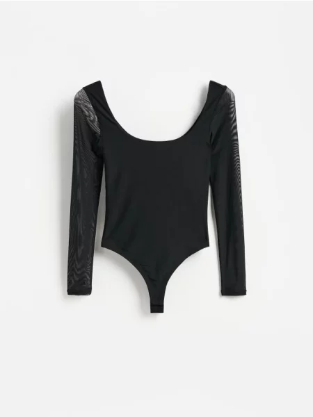Reserved Body cu mânecă lungă negru