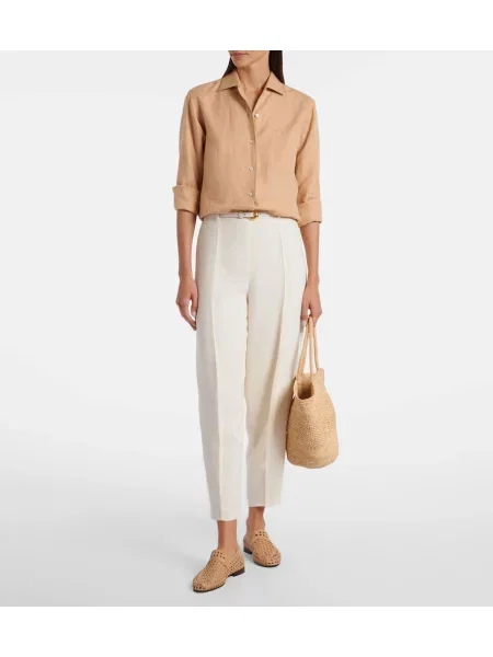 Pantaloni Loro Piana de in alb