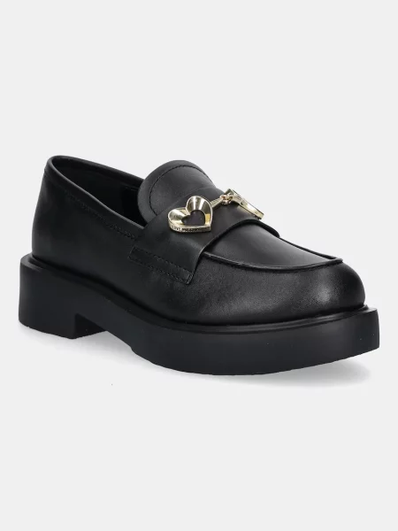 Лоуфъри Love Moschino на платформе черно
