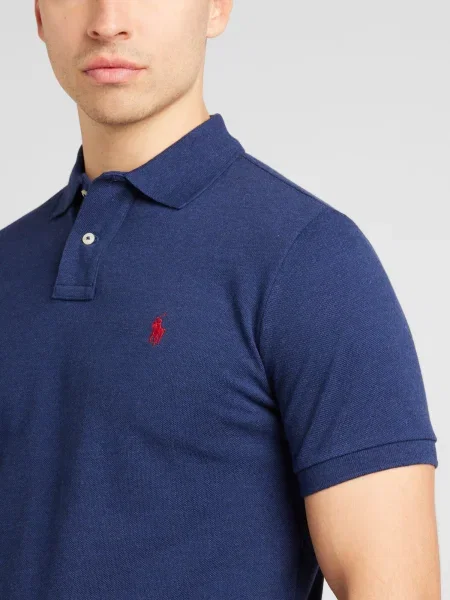 Polo Ralph Lauren Polo majica Mornarsko Custom Slim Fit modra