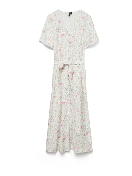 VERO MODA Rochie VMJULIETTE galben / verde deschis / roz alb