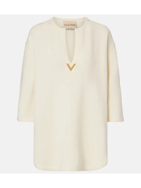 Pulover Valentino de lână alb
