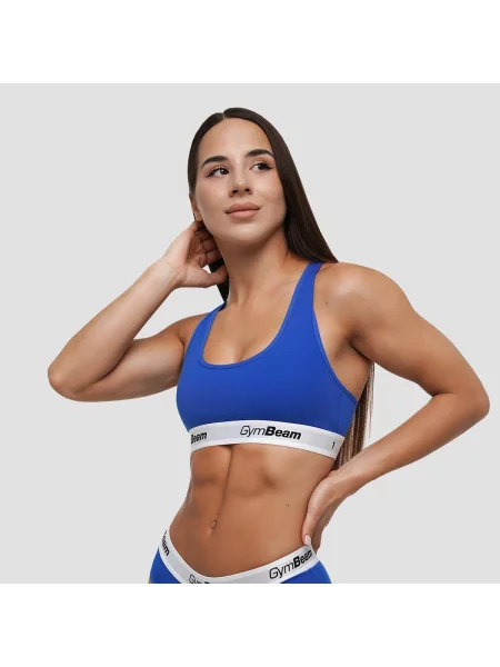 Biustonosz fitness z szerokimi ramiączkami Braletka niebieska